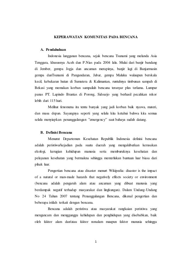 86991834 Keperawatan Komunitas Pada Bencana
