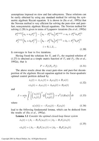 Optimal Control Of Singularly Perturbed Linear Systems And Applications ...