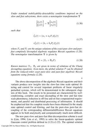 Optimal Control Of Singularly Perturbed Linear Systems And Applications ...