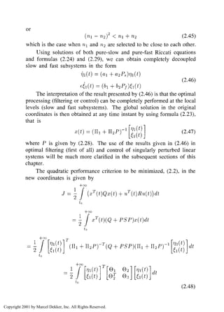 Optimal Control Of Singularly Perturbed Linear Systems And Applications ...