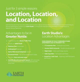 Fully Furnished Studio Apartment in Greater Noida | Earth Infrastructures Ltd. 