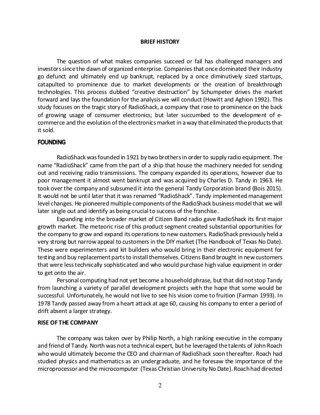 radio shack resume