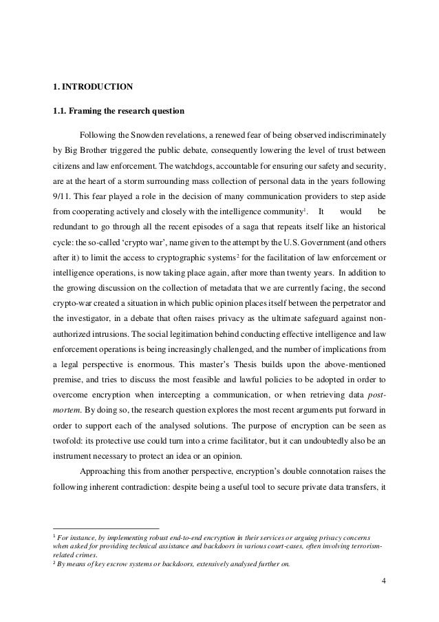 Master thesis cryptography