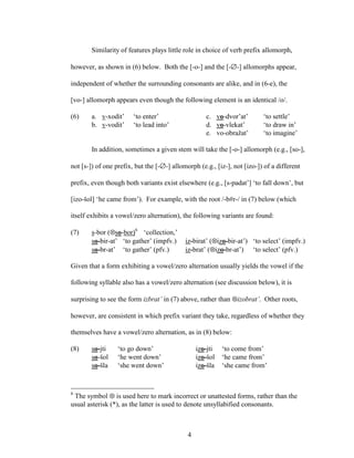 Zero Allomorph Dissertation - Chapter One-Vowel-zero Alternations_doc | PDF
