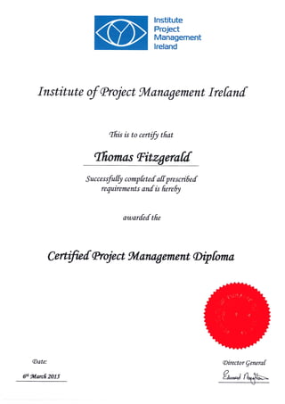 IPMA Certified Project Management Diploma