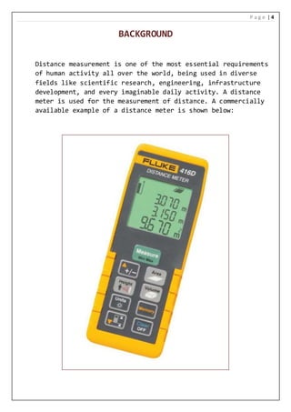 Distance Measuring Instrument Project 4th-Yr-PROJECT-REPORT | DOCX