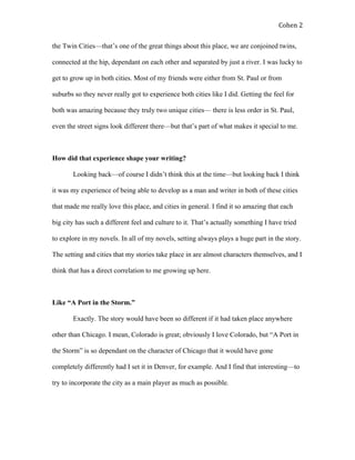 Interview Article Writing Sample | PDF