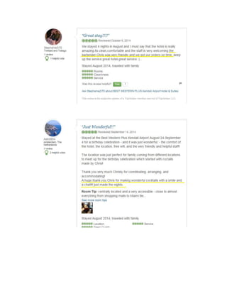 Mentioned Trip Advisor Reviews