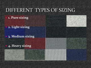 FAULTS OF SPUN YARN AND TYPES OF SIZING | PPT