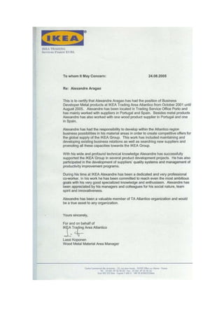 Carta Recomendação IKEA