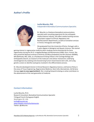 !"#$%&%'#'()*+,-.)/(('%01)2(345')678)9:$%&%#)/4:5%(;)!"<=)>%4?(@%$#&)*4??:0%$#'%40;)A3($%#&%;'B))))))))))))))))))))))))))))))8!
C4'"3/D@)!/3B%&()
)
)
)
)
=4$%&%#)>34/%?@W)!"A)
:(.;<;(.;(0%=46>;.4?'@%86>>)(4?'046(2%A<;?4'@4209%
%
7*9%J6)*4K2%42%'%L*;;@'(?;%M46>;.4?'@%?6>>)(4?'046(2%
2<;?4'@420%B403%?6(2)@04(5%;N<;*4;(?;%L6*%03;%6*036<;.4?%
>;.4?'@%.;O4?;2%4(.)20*+9%A3;%6LL;*2%>;.4?'@%B*404(5%2;*O4?;2%
'(.%<*6P;?0%2)<<6*0%06%8@4(4?'@,%Q;5)@'06*+%'(.%
Q;4>M)*2;>;(0%.;<'*0>;(02,%'2%B;@@%'2%0*'(2@'046(%2;*O4?;2%
4(%R*;(?3,%S6*0)5);2;%'(.%T(5@4239%
A3;%5*'.)'0;.%L*6>%03;%U(4O;*240+%6L%S6*06,%S6*0)5'@,%B403%'%
V#+;'*2%.;5*;;%4(%=46@654?'@%'(.%WX)'04?%A?4;(?;29%A3;%20'*0;.%
5'4(4(5%4(0;*;20%4(%*;5;(;*'04O;%>;.4?4(;%B3;(%20).+4(5%>'*4(;%M46>'0;*4'@2%L6*%M6(;%
*;5;(;*'046(%.)*4(5%3;*%S3979%4(%W<<@4;.%=46@65+%'(.%=46?3;>420*+%Y8ZQA,%S'*42,%R*'(?;[9%A3;%
03;(%P64(;.%03;%Z'046('@%:(2040)0;%6L%W*03*4042%'(.%J)2?)@62C;@;0'@%'(.%AC4(%742;'2;2%YZ:WJA[,%
Z:/%Y=;03;2.',%J7,%UAW[,%'2%'%S620.6?06*'@%42404(5%R;@@6B%4(%03;%8'*04@'5;%=46@65+%'(.%
]*036<';.4?2%=*'(?3,%06%*;2;'*?3%6(%03;%>6@;?)@'*%'(.%?;@@)@'*%>;?3'(42>2%)(.;*@+4(5%
?36(.*65;(;242%M+%426@'04(5%'(.%?3'*'?0;*4^4(5%3)>'(%>;2;(?3+>'@%20;>%?;@@2,%'(.%)24(5%
5;(;04?%2?*;;(2%06%4.;(04L+%(6O;@%5;(;2%4(O6@O;.%4(%03;%.4LL;*;(04'046(%<*6?;229%%
%
7*9%J6)*4K2%.;O;@6<;.%4(0;*;20%4(%8@4(4?'@%Q;2;'*?3,%Q;5)@'06*+%A?4;(?;,%'(.%A?4;(?;%S6@4?+%4(%
03;%'*;'2%6L%F422);%T(54(;;*4(5,%Q;5;(;*'04O;%J;.4?4(;,%A0;>%8;@@2,%=46>'0;*4'@2,%8;@@%_%-;(;%
03;*'<+%Y30(+)'3)+([)3003/'4+%'%(@]9%A3;%42%@66C4(5%L6*B'*.%06%M;4(5%'(%'?04O;%?6(0*4M)06*%06%
03;%'.O'(?;>;(0%6L%03;%(;N0%5;(;*'046(%6L%>;.4?4(;9%
%
%
%
%
%
%
*3+'#$')%+B3/5#'%3+<)
!
I)?4@4'%J6)*4K2,%S3979%%
Q;2;'*?3%86(2)@0'(0,%=46>;.4?'@%86>>)(4?'046(2%A<;?4'@420%%
F*4@4(5)'@%R*;(?3#S6*0)5);2;#T(5@423%%
1'234(506(%78,%UAW%
@)?4@4'H>6)*4;29(;0%%
BBB9@4(C;.4(9?6>D4(D@)?4@4'>6)*4;2%
FB400;*G%HIJ6)*4;2
!
 