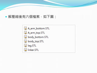  解壓縮後有六個檔案，如下圖：
 