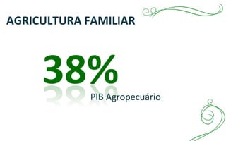PIB Agropecuário
AGRICULTURA FAMILIAR
 