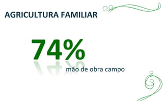 mão de obra campo
AGRICULTURA FAMILIAR
 