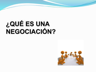 ¿QUÉ ES UNA
NEGOCIACIÓN?
 