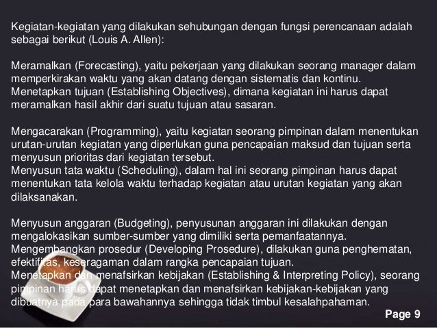 Dasar Management Dan Bisnis Perencanaan Planning