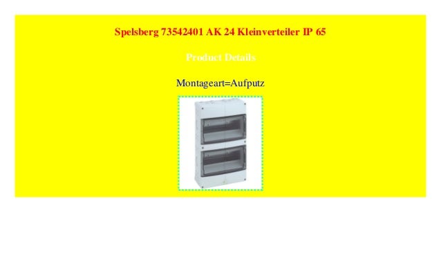 Spelsberg 73542401 AK 24 Kleinverteiler IP 65