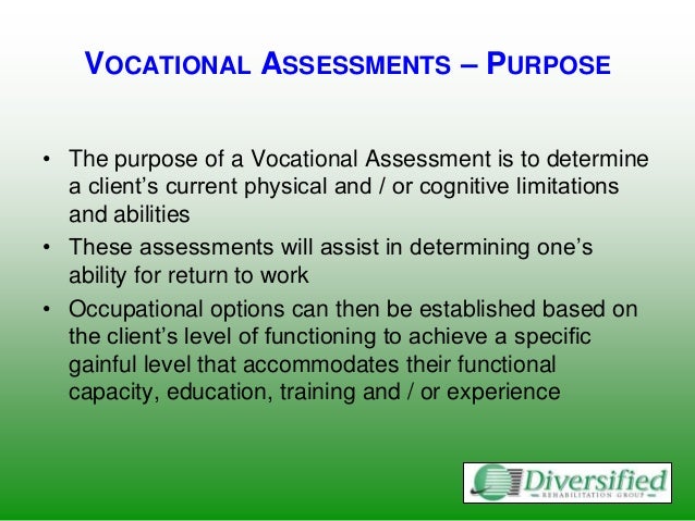 Vocational Assessments