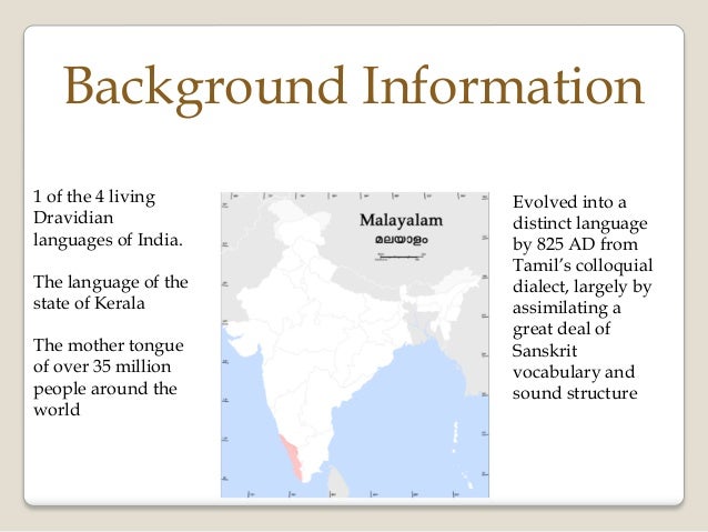 presentation on malayalam language