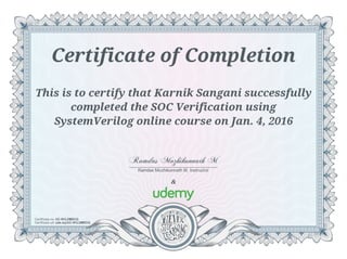 Certified_SOC Verification using SV