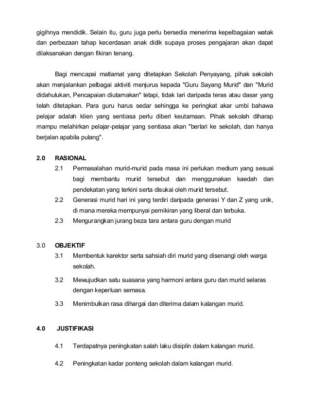 kertas kerja guru penyayang