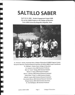 Barry Johnson visit with grad school group to Saltillo Mexico schools