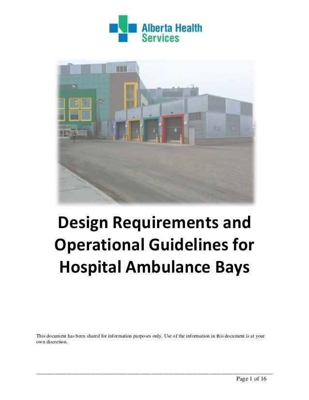 Hospital Ambulance Bay Design