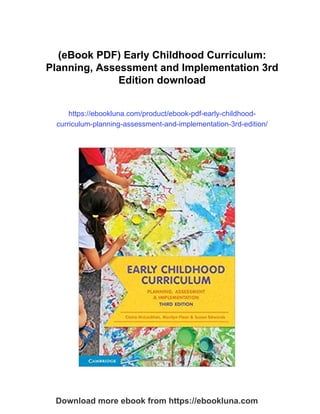 Ecd Curriculum.pdf (eBook PDF) Early Childhood Curriculum: Planning, Assessment and ...