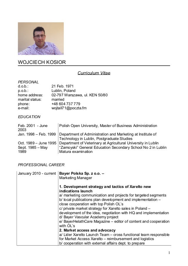 How to write a curriculum vitae picture
