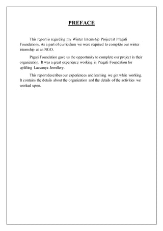 WIP PROJECT REPORT | DOCX