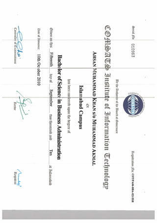 BBA Degree and Transcript