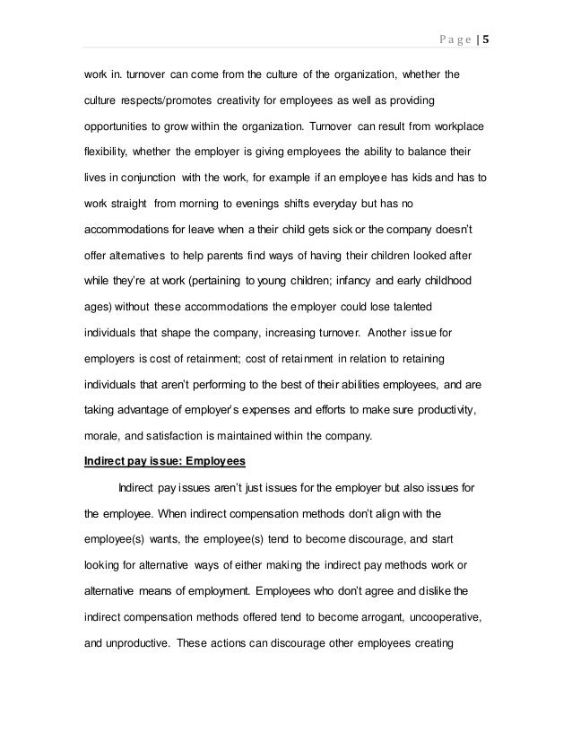 Essay on compensation