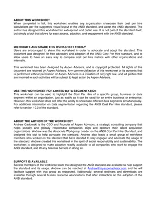 ANSI CPH Worksheet | PDF
