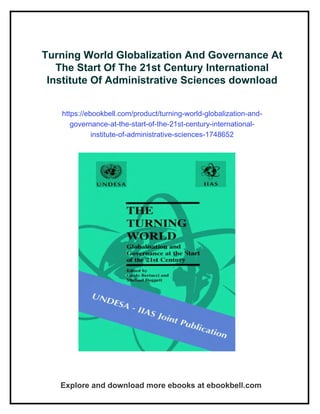 Turning World Globalization And Governance At The Start Of The 21st ...