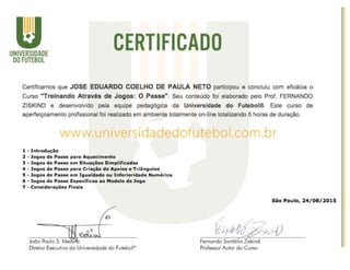Certificate Universidade do Futebol