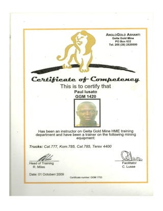 PAUL LUSATO CV