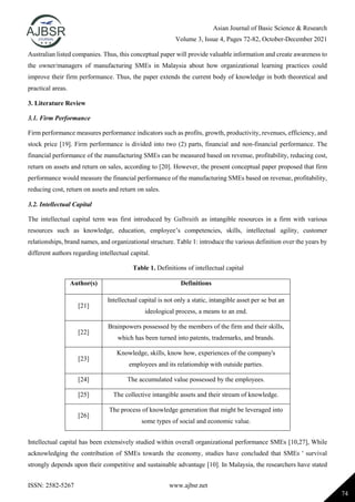 The Impact of Intellectual Capital on Firm Performance of Manufacturing ...
