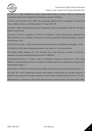 Exploration of Child Rearing Practices among Parents of Preschool Aged ...
