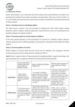 Exploration of Child Rearing Practices among Parents of Preschool Aged ...