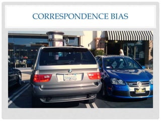 CORRESPONDENCE BIAS
 