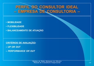 PERFIL DO CONSULTOR IDEAL
– EMPRESA DE CONSULTORIA –
PERFIL DO CONSULTOR IDEAL
– EMPRESA DE CONSULTORIA –
120
Djalma de Pi...