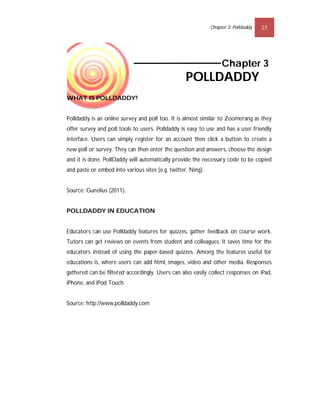 Polldaddy Example Web 2.0 Survey & Polling Tools: A Quick Guide | PDF