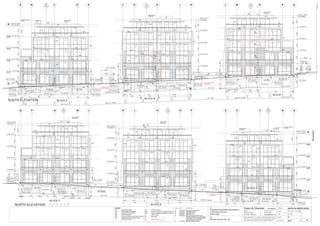 RAMP UP 1:20 MIN
RAMP UP 1:20 MIN
FRL 177.46
FRL 174.66
FRL 175.96
FRL 173.16
B1
B2
RAMP UP 1:20 MIN
B1 RL. 177.875
B2 RL.175.05
RAMP UP 1:20 MIN
RAMP UP 1:20 MIN
RAMP UP 1:20 MIN
FRL 177.46
FRL 174.66
FRL 175.96
FRL 173.16
B1
B2
RAMP UP 1:20 MIN
RAMP UP 1:20 MIN
SB01M
D02
D05
D04
D07D06
D03
D04
D07
D04
D07D06 D06
D03
D06
D04
D07
D02
D05
D02
D05
D04
D07
D03
D06
D06
D09D08 D08
D10 D09D09
D09
D09
Boundary
MB
CRP
AW
CRP
MB
NORTH ELEVATION
SOUTH ELEVATION
S
R
BLOCK A
BLOCK B
D09 D09D10
D09 D09
D09D08 D08
natural ground
line on building
FB
CRC
MB
AW
FB
CRC
CRC
MB
FB
CRP
AW
FB
CRP
FB
CRC
MB
CRP
FB
CRC
MB
FB
CRP
CRP
CRP
CRP
CRP
FB
CRP
CRPCRP
CRP CRP
CRP
CRP
CRP
CRP
CRP
CRP
CRP
CRP
MB
MB
MB
MB
MB
Boundary
0 1 2 3 4 5M
D03
D03
D03
D03
D03
D03
D03
D04
D04
D06
D04
D07
D04
D04
D04
D07
D04
D07
D03
D06
D03
D03 D04
D04 D03
D03
D02
D05
D04
D04
D03
D03 D04
D04
D04
D04
D03
D03
D03
D03
D03
D03
D03
D03 D04
D04
D04
D04
D03
D03 D04
D04
D04
D04 D03
D03
B
A15
D
A17
C
A16
D
A17
C
A16
B
A15
SOUTH & NORTH ELEV.
A1-1:100 A2-1:200
A13
SB01M
SB01M
SB01M
SB01M
SB01M SB01M
SB01M SB01M
SB01M
SB01M SB01M
SB01M
SB01M SB01M
SB01M
SB01M
SB01M
SB01M
SB01M
SB01M
SB01M
SB01M SB01M
SB01M
SB01M
SB06M SB06M
SB06M SB06M
SB06M SB06M
BJ
BJ
BJ
BJ BJ
BJ BJ
BJ
BJ BJ BJ
BJ BJ
BJ
BJ
BJ
BJ
BJ
BJ
BJ
BJ
BJ
BJ
BJ BJ
BJ
BJ BJ
BJ BJ BJ
BJ
BJ
BJ
BJ
CRC
BJ
BJ
BJ BJ
BJ
BJ
BJ BJ
BJ
BJ
BJ
BJ
BJ
RL.180.974
RL.180.545
CRC
CRC
CRC
CRP
CRP
CRP
CRC
FB
CRC
CRC
CRC
CRC
CRC
CRC
CRC
CRP
CRC
CRC
CRP
CRP
CRC
CRC
CRP
CRC
CRC
CRC
CRC
CRP
CRC
CRC
38mm plastic
overflows
38mm plastic
overflows
38mm plastic
overflows
38mm plastic
overflows
38mm plastic
overflows
38mm plastic
overflows
D09 D09
2400
D04
D04 D04
D04D03
BJ
BJ
BJ
BJ
D03
BJ
BJ
D03
15432400
15432400
15432400
15432400
15432400
1543
15432400
2700
2314450
1714
FB
2700
2314
1714
450
470 470
carpark exhaust
louvres
carpark exhaust
louvres
SB01M
SB01M
R.L.+178.65
R.L.+180.40
R.L.+180.96
R.L.+180.87
R.L.+179.98
R.L.+179.76
R.L.+178.86
R.L.+178.48
R.L.+177.18
R.L.+177.90
2600585
2200205
9240 16037654600
4245 50
Edge of beam with
exterior blockwork
natural ground line
on building
Lower interior
edge of beam
column
column
8001600
4640 7725 5240
8002000
690
Edge of beam with
exterior blockwork
25
160 160
6502000
R.L.+179.00
1600
R.L.+179.76
160 4200 8465 160
column
column
column
column
column
column
column
column
column
column
4800 4500
20
8625
50
Edge of beam with
exterior blockwork
Lower interior
edge of beam
200
4001600
200
160
column
column
column
2400
8002000
4540
10001800
natural ground line
on building
4001400
440
52407825
14001400
20
795
BLOCK A
1000
Edge 0f beam with
exterior blockwork
Lower interior
edge of beam
natural ground
line on building
BLOCK C
100
160 160
column
column
column
column
column
column
column
column
column
5440160
12551600
18551400
6225 5940 160
607557006150
245 25
14551600
column
485
column
BLOCK B
200
column
column
column
Edge 0f beam with
exterior blockworkLower interior
edge of beam
BLOCK C
300 Blockwork
for water tank
400
800
1800
2000
Lower interior
edge of beam
4935
12502000
200
14502000
800
1255
1185
E
13.12.06
150 block top
R.L.+178.16
300 block top
R.L.+177.96
300 block top
R.L.+177.76
150 block top
R.L.+178.16
150 block top
R.L.+179.71
300 block top
R.L.+178.705
300 block top
R.L.+178.905
200 block top
R.L.+179.105
200 block top
R.L.+180.675
200 block top
R.L.+180.075
200 block top
R.L.+177.96
200 block top
R.L.+177.56
200 block top
R.L.+176.96
200 block top
R.L.+178.505
200 block top
R.L.+178.905
200 block top
R.L.+179.105
300 Blockwork
for water tank
200 block top
R.L.+180.475
RL 177.305
RL 176.705
150 Blockwork
200 Blockwork
200 Blockwork
200 Blockwork
200 Blockwork
150 Blockwork
300 block top
R.L.+177.56
1000
200
200
285
2000710
B1 RL. 178.35
column
200 block top
R.L.+180.55
4125300200
200 block top
R.L.+180.15
Lower interior
edge of beam
800 3125 800
3775 800 3000 800 200
200 Blockwork
Edge 0f beam with
exterior blockwork
200 block top
R.L.+179.75
18001510
200
400
18001110
290
Issue Date Amendments
A 27.04.06 Issued for Construction.
B 30.05.06 Amended Levels.
B 06.06.06 Amended R.L's
C 28.06.06 Amended R.L's
D 30.06.06 Block a Cortyard Wall Height
Adjustment,Exhaust ducts Added
+ elevations & RL's Added for the
ground beams construction.
E 12.12.06 Revised exhaust Ducts.
EXG
470
2572
EXG
Exhaust Grill 230 x 172
EXG
350
2572
EXG
470
EXG
350
2572
EXG
350
2572
EXG
350
2572
2572
ABCDEFGHJKLMNPQ
G RL.180.16
L1 RL.183.26
L2 RL.186.36
L3 RL.189.46
L4 RL.192.56
C RL.195.26
31703100310031003100
Roof RL.195.73
G RL.180.16
L1 RL.183.26
L2 RL.186.36
L3 RL.189.46
L4 RL.192.56
C RL.195.26
Roof RL.195.73
31703100310031003100
G RL.178.76
L1 RL.181.86
L2 RL.184.96
L3 RL.188.06
L4 RL.191.16
C RL.193.86
Roof RL.194.33
31703100310031003100
G
L1
L2
L3
L4
R
G RL.181.06
L1 RL.184.16
L2 RL.187.26
L3 RL.190.36
L4 RL.193.46
C RL.196.16
31703100310031003100
C RL.196.16
Roof RL.196.63
31703100310031003100
G RL.178.76
L1 RL.181.86
L2 RL.184.96
L3 RL.188.06
L4 RL.191.16
C RL.193.86
Roof RL.194.33
G
L1
L2
L3
L4
R
A B C D E F G H J K L M N P Q
G RL.181.06
L1 RL.184.16
L2 RL.187.26
L3 RL.190.36
L4 RL.193.46
C RL.196.16
Roof RL.196.63
31703100310031003100
2700
2700
2700
2700
2700
2700
Job:
Proposed Residential Development
1-9 Woniora Avenue
Wahroonga
Figured dimensions to be taken in preference to scale. Verify all
dimensions on site (vos). Copyright for the information contained
herein remains the property of Owen & Gilsenan Architects.
Drawing :
Scale :
Drawing No. :
Drawn : MD
Owen & Gilsenan Architects
Client:
Woniora Avenue Pty Ltd
Suite 4.1 P : (02) 9212 2417
105 Kippax Street F : (02) 9212 2617
Surry Hills NSW 2010 E : codesign@tpg.com.au
Issue :
LEGEND
GB glass balustrades
DGB diffuse glass balustrades
FB selected face brickwork
MB metal balustrade
CRP cement rendered & painted brickwork
AW powdercoated aluminium frame
windows & doors
PS privacy screens
BRP cement rendered & painted blockwork
CRC cement rendered & painted concrete
FL fixed louvres
BJ brick joint
Date :
 