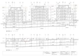 A B C D E F G H J K L M N P Q
BLOCK C
BLOCK B
BLOCK A
RAMP UP 1:20 MIN
RAMP UP 1:20 MIN
3100310031003100
400
3170
2700270027004002700400400
UPPER CAR PARK
DRIVEWAY
LOWER CAR PARK
DRIVEWAY
FRL 177.46
FRL 174.66
FRL 175.96
FRL 173.16
B1
B2
DRIVEWAY
DRIVEWAY
BTH
BED 1 BED 3
G RL.180.16
L1 RL.183.26
L2 RL.186.36
L3 RL.189.46
L4 RL.192.56
C RL.195.26
Roof RL.195.73
WALKWAY
RAMP 1:20
PLANTER
WALKWAY
PLANTER
PLANTER
BALC
G RL.181.06
L1 RL.184.16
L2 RL.187.26
L3 RL.190.36
L4 RL.193.46
C RL.196.16
Roof RL.196.63
A05
A11
A20 A17
A13
A07
A01
A21
A16
B04
B08
B12
B16 B13
B01
B05
B09
BED 3 BTHLDY BED 2BTHLDYENTRYENTRY
BED 3 BTHLDY BED 2BTHLDYENTRYENTRY
BED 3 BTHLDY BED 2BTHLDYENTRYENTRY
BED 3 BTHLDY BED 2BTHLDYENTRYENTRY
C13
C09
C05C08
C12
C16
C01C04
BTH LDYBED 2 ENTRY ENTRY BED 3
BTH LDYBED 2 ENTRY ENTRY BED 3
ENS BTH ENTRY BED 3ENTRYBALC
BALC
LIVING ENTRY BED 3ENTRY
LIVING ENTRY BED 3ENTRY
ENS
B17
BALC
BALC
BTH B1BALC BALC
STORE
STORE
2700
RAMP 1:8
RAMP 1:5.7
natural ground line
assumed rock level
2800
1
A100
2
A100
3
A100
4
A100
D
A17
G RL.178.76
L1 RL.181.86
L2 RL.184.96
L3 RL.188.06
L4 RL.191.16
C RL.193.86
Roof RL.194.33
SECTION A-A & E-E
A14
27002700
3100310031003100
270027004002700400400400
40027003170400270040027004002700
SECTION A - A 0 1 2 3 4 5M
SECTION E - E 0 1 2 3 4 5M
STOREPARKING
150
1000
PARKING
PARKING
1000
CONC. BALUSTRADE
CONC. BALUSTRADE
1
A103
5
A103
2
A103
3
A103
3
A102
4
A103
6
A103
PLANTER
3
A107
3
A105
2
A105
1
A105
5
A105
8
A100
9
A100
5
A100
6
A100
2
A107
6
A105
7
A100
3765
2235
2800
26502700
24002400
2700270027002700
ENS BTH ENTRY BED 3ENTRYBALC
24002400
2700
2700
2400
C
A16
B
A15
2700270027002700
2400240024002400
2700270027002700
2400
TERRACEBTH LDYBED 2 ENTRY ENTRY BED 1
BTH LDYBED 2 ENTRY ENTRY BED 1
4
A105
2650270027002700
2400240024002400
2700270027002700
2700
2400
2700
C17
BLOCK C
BLOCK B
BLOCK A
RAMP UP 1:20 MIN
RAMP UP 1:20 MIN
UPPER CAR PARK
DRIVEWAY
LOWER CAR PARK
DRIVEWAY
FRL 177.46
FRL 174.66
FRL 175.96
FRL 173.16
B1
B2
DRIVEWAY
DRIVEWAY
G RL.180.16
RAMP UP 1:20 MIN
PLANTER
WALKWAY
G RL.181.06
G RL.178.76
L1 RL.181.86
BED 1 ES BED 2BTHLDYENTRYENTRY
BTHBED 2 ENTRY ENTRY BED 1
LIVING BED 3
2700
GARBAGE STORE
B1 RL. 177.875
B2 RL.175.05
RAMP UP
RAMP UP 1:20 MIN
B
A15
A B C D E F G H J K L M N P Q
COURT
COURT
PLANTER
RL.180.545
2800
BICYCLE
STORE
CONC. BALUSTRADE
G RL.178.76
ENTRY
A04 A02
B03 B02
C03 C02
ES
ES
2300
C
A16
2800
D
A17
1
A107
ES
PLANTER
GARBAGE STORE
RL177.875
PARKING 41-43
RL175.05
3170
2700
2700
1885
1885m High Courtyard
Masonary Wall
Top of Wall RL 180.56
1770
Height taken From
Eastern Side of
Walkway
C 22.06.06 Block A Courtyard Wall Height
Adjusted & Dimensioned
C
22.06.06
C
3055
1700
Issue Date Amendments
A 27.04.06 Issued for Construction.
B 04.06.06 Amended Levels
Job:
Proposed Residential Development
1-9 Woniora Avenue
Wahroonga
Figured dimensions to be taken in preference to scale. Verify all
dimensions on site (vos). Copyright for the information contained
herein remains the property of Owen & Gilsenan Architects.
Drawing :
Scale :
Date :
Drawing No. :
Drawn : LY
Owen & Gilsenan Architects
Client:
Woniora Avenue Pty Ltd
Suite 4.1 P : (02) 9212 2417
105 Kippax Street F : (02) 9212 2617
Surry Hills NSW 2010 E : codesign@tpg.com.au
Issue :
A1-1:100 A3-1:200
 