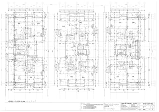 ELECFHR
EJEJ
EJ
EJ
LEVEL 2 FLOOR PLAN
EJEJ
AC
EJEJ
LEVEL 2 FLOOR Slab
A252
0 1 2 3 4 5M
EJ
EJ
EJ
EJ
EJ
EJ
EJ
EJ
EJEJ
EJEJ
150
2820 150
215215590
DP
DP
DP
DP
DP
DP
DP
DP DP
DP DP
DP
DP
DP
DP
DP
DP
DP
120160120
160
400
125
ELECFHR
ELECFHR
110
15390
870
20.10.06
E
B 13.06.06 Service ducts & exhaust riser ducts amended or deleted
& surrounding areas amended, FHR cupboards changed,
columns & DP's amended
C 15.09.06 Grid Moved Dimensions Revised
2200
2200
2200
SeeElevatorDetails
SeeElevatorDetails
SeeElevatorDetails
D 12.10.06 Revised Balconies @ block A & C
E 20.10.06 Revised Slab Edge @ block C
DP
DP
A13
A14
A15
A16
DP
BLOCK A
RL:184.960
1050
-86 -86
-86
-86
-86
-86
-86
-86
-86
300435030038603005535300
4950386061352980
17925
2502840150 5500 150 3530 250 4945
350 120
3850 4805 150 1505690150150
16025045352503690150
3440
5500250 150
3690 400 4235 400 160
4910 150 5490 250 2730 250 160
1810250250
8402990
200 1270 200 2650 200 2315 150 3155 800 160
23154120865 200 200 150 3155 800 160
865
150 2990 755 4995
3705 250 2730 250 160
3800 250 4275 400 160150
1560250250
250 5500 150 3885 250
4590
350
160
250 5500 150 3800 250 4275 400 160
150 1640 150
610150
2002445
1503690
455150
160
300429030039203005535300
4890392061352980
14945
3002440412540040023502504455
300260
400400319025034604900
2660250400437015039204003660400300040019604005380
9060
300
10451680400493540035202440
80024403008003840800360080036758004004100800359080044058004270
26457451680600352040024403004725
15254001675
300
20018002350200
250
300260
2440300
338040040019603005680
2440
4750
2001430920
300
300260
895
400
595150
150455
2580127002535
1502545
42502735
15012090150
123902580
2745150
35003000
2302540230
610150
760
63502740
2740
5605150 150 4285 4450 150 150
9060123802740
2740
295
210
620
615
250
4470
2580
815
300150520
20
20
20
-30
15390
380260
220
610295
2805
-30150605 3885
1980
755150
4390
-30
2570
8151670
2355 300 1485
4385
820
5815
615
210
295
620
1875220
902600
1100
9090
2000600
3620
-30
85670
5
5
1855665
215
2805220
610295
-30
605 3885
1980
510
150
4390
B09
B10
B11
B12
17925
87054760 4460
17925
461084054590
4530 300 3740 4065 300 4230
4210 300 4055 300 4065 4235300
-86
-86
90204440
110 110
4465
110300110
461080854910
-86 -86
-86
-86
17765
150
150
150
150
150
150
4004000600160 4040 400 3700 600 160
250 3440 250 4770 150 2760 400 1880 400 2900 400
400 16025804006890
150
39552502730250160
1503715
17605
160
200 2650 200 1510
200 4120 200 440800 2755 800 2330
250 15055851502730160 5360 400 2580 400 160
4500150 400 3590
250
54954002820
600160 3680 400 4035 150
250 3255 400 4810160
4040 400 3700 600 160
4340150 250 4150
400
16040037502504510
4003295250
1910200
830610910
20023502210250
24103840
3840
250317025036502509840
4003020250365025022852502485250
250150241025063104004140
3750250277040038402502210600
2050600800227025044008003730800
34501504850800398580052858002050600
2410250
6002210250
52104005400400
2350400516040030104004370
9060
150369025028302504860
2502210600
400653040045502410250250
250
600
150250250
10102502390
250150150
BLOCK B
RL:186.360
1050
2001800
920510920200
256011660253545702735113502560
2560116601213025609060
40803000
2302540230
31903000
2302540230
610150
760
610150
760
295
210
580
575
-30
9045033901110
20502270
400 3440
35 370
780
590
430
960
1750257090
350
295
210
62085
61590
-30
902580
202500
902405280
515
105
-30
901830
205
3665
5295
1265 820
300
4120
295
210
57590
58085
-30
90
2570
3440400
4503390
2270
1750
2050
430
515 735
85
485
545
5665
670
5
550
-30
2600
90 2400
2600470
3070
-30
902155300
5
5
1185 2700
820 1885
815
295
300260
C09
C10C11
C12
300 300553039153004310300
613039154910
14955
1503880250
4615160
350 5400 350
15043402503750400
150 2560 400 2535 2504002900400160
250160 2730 250
5495
150233020026502001570250160
760
5040
5510 150 4240 1505
-86
-86
-86
-86
-86
300 4310 300 3915 300 5530 300
613039154910
14955
150
150
150
150 4200 5685 150 1504470150
42004470150150 5685 150 150
-86
2980 150
250
-86
2905 800
15023302004120200350
250160 2730 400 5360 150 5055 690 3130
3880250
4610160
350 5495 350 2825 150150
43402503750160 400
5495 250150
2295 400150 4002650400400160 50402900
BLOCK C
RL:187.260
1050
-86
610 150
150
150
150
274012380253545702735120702740
400366025030102504410400244098404003350250301025044104002440300
200248525035002502930400481040021303002350200191040021354003500250302040048904001960300
300
880610860
30004270
2302540230
300260
610150
760
300260
2001800200
2580131708740127002580
3690400334040024403004680421542601502503510400388040024403004000400150
300244080029208005665800373520014309203975800486080035858002440300
300260
1501287015015012400150
15012400150
880610860
210
580
575
85
295
-30
20502270
339045090
17502570
4003440
85290
51590 1185
90
105620
215
-30
339045090
25701660
19602270
1185
430
90
515
85
3440 400
265
851420
-30
2400
1550 90
2755
280
620
295
210
620
615
-30
1600
9001745
2650
255
85820
315128590
-30
2650
9001750
13402605
1600
-30
2400
1550
2755
280
620
295
210
620
615
2740
150
2740
300260
85
90
2400852400
90
9001800
7001750
3670560
85
110380
375
2180
-111
2830150
1530150
1680
760
610 150
1502700150
3000
-111
3190
2180
3100300
VOID
3545300
2180
2180
-111
2830150
1530150
VOID
3100300
120 120
30004030
-111
610150
1502700150
760
30003480
-111
1502700150
760
150 610
120 120
2180218030004070
1502700150
-111
610150
760
-111
1530150
2180
2820 150
1530150
-111
2180
100
100
150100
150 610
15
39770
37970
900
900
39770
900
900
1666516555
16665
16555
1666516555
150
400
150
150
150150
150
150
150
150
150150
150
150
12100(toFrontBoundary)
9990(toRearBoundary)13000(toFrontBoundary)
9990(toRearBoundary)
13000(toFrontBoundary)
A-C
5
A-C
6
A-C
7
A-C
9
A-C
13
A-C
12
A-C
11
A-C
14
A-C
10
A-C
15
A-C
16
A-C
24
A-C
23
A-C
22
A-C
26
A-C
31
A-C
20
A-C
28
A-C
35
A-C
34
A-C
33
A-C
32
A-C
36
A-C
41
A-C
37
A-C
38
A-C
39
A-C
44
A-C
43
A-C
42
A-C
46
A-C
40A-C
45
A-C
51
A-C
54
A-C
50
A-C
49
A-C
53
A-C
52
A-C
48
B-C
46
B-C
47
B-C
44
B-C
42
B-C
48
B-C
39
B-C
45
B-C
49
B-C
52
B-C
53
B-C
54
B-C
50
B-C
41
B-C
37
B-C
36
B-C
35
B-C
34
B-C
33
B-C
32
B-C
31
B-C
30
B-C
22
B-C
21
B-C
20
B-C
16
B-C
17
B-C
23
B-C
24
B-C
18
B-C
11
B-C
12
B-C
13
B-C
14
B-C
6
B-C
7
B-C
9
B-C
8
B-C
10
B-C
15
B-C
19
B-C
25
C
-C
20
C
-C
12
C
-C
6
C
-C
18
C
-C
22
C
-C
19
C
-C
14
C
-C
24
C
-C
31
C
-C
21
C
-C
33
C
-C
32
C
-C
34
C
-C
40
C
-C
36
C
-C
38
C
-C
37
C
-C
43
C
-C
44
C
-C
45
C
-C
55
C
-C
54
C
-C
53
C
-C
52
C
-C
47
C
-C
48
C
-C
42
C
-C
50
C
-C
28
C
-C
27
C
-C
7
C
-C
8
C
-C
9
C
-C
13
C
-C
17
C
-C
39
C
-C
49
A-C
18
A-C
19
B-C
2
B-C
3
B-C
4
B-C
40
A
-C67
A
-C69
A
-C70
A
-C71
A
-C72
A
-C66
A
-C68
A
-C56
A
-C57
A
-C58
A
-C59
A
-C64
A-C
1
A-C
2
A-C
4
A-C
8
A-C
3
A-C
21
A
-C65
A-C
17
A
-C62A
-C63
A
-C60A
-C61
A-C
47
A-C
55
B-C
56
B-C
38
C-C61
C-C62
C
-C
1
C
-C
2
C
-C
3
C
-C
4
C-C67
C-C69
C-C70
C-C71
C-C72
C-C66
C-C68
C-C64
C-C65
C
-C
16
C
-C
26
C
-C
35
C
-C
41
C
-C
46
C
-C
51
C
-C
15
C
-C
23
C
-C
10
C
-C
25
C
-C
11
C-C57
C-C58
C-C59
C-C60
C-C63
A-C
30
A-C
25
Supply Air
Riser Duct
Supply Air
Riser Duct
Exhaust Air
Riser Duct
Services Pipe
Penetration
Zone
Services Pipe
Penetration
Zone
Services Pipe
Penetration
Zone
Supply Air
Riser Duct
1
2
3
4
5
6
7
8
9
10
11
QPNMLKJHGFEDCBA
12001200116707804440176525351200120011980
59852980 5980 2980
17925
8965 8960
9015
2980 5970 5995 2980
17925
8950 8975 9015
2980
8975
5995 5980 2970
8950
17925
12001200116707804440176525351200120011980
37970
Issue Date Amendments Job:
Proposed Residential Development
1-9 Woniora Avenue
Wahroonga
Figured dimensions to be taken in preference to scale. Verify all
dimensions on site (vos). Copyright for the information contained
herein remains the property of Owen & Gilsenan Architects.
Drawing :
Scale :
Date :
Drawing No. :
Drawn : MD
Owen & Gilsenan Architects
Client:
Woniora Avenue Pty Ltd
Suite 4.1 P : (02) 9212 2417
105 Kippax Street F : (02) 9212 2617
Surry Hills NSW 2010 E : codesign@tpg.com.au
Issue :
A1-1:100 A3-1:200
 