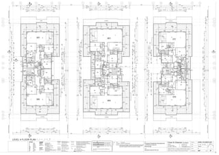 1
2
3
4
5
6
7
8
9
10
11
QPNMLKJHGFEDCBA
1
2
3
4
5
6
7
8
9
10
11
C
A16
C
A16
A14
A
A14
A
B
A15
B
A15
D
A17
D
A17
F
A15
F
F
F
F
F
F
B2
ES
(Type O)
LDY
B3
B1
BTH
(Type S)
K
(Type T)
ST
K
(Type P)
B2
B3LDY
ES
(Type F)
B1
ST
ST
K
(Type Q)
B2
B3LDY
ES
(Type E)
B1
ST
ST
K
(Type R)
B3
B1
B2
B4/ST
BTH
(Type O)
LDY
ST
ST
LEVEL 4 FLOOR PLAN
BLOCK A
BLOCK C
K
(Type S)
B3
B1
B2
B4/ST
BTH
(Type P)
LDY
ST
ST
B2
LDY
B3
B1
BTH
(Type T)
K
(Type U)
ST
D L
D L
D L
D L
DL
DL A21
A22
C17
C18
B17
B18
ES
(Type K)
ES
(Type L)
BTH
(Type 1)
BTH
(Type 1)
WIR
WIR
WIR
WIR
WIR
WIR
LIFT
FIRE
STAIR
LIFT
FIRE
STAIR
LIFT
FIRE
STAIR
FHR
FHR
4910 (BAL) 8405 (BAL) 4610 (BAL)
37970
2500 12725 2700
2000 10655 2300
37970
2500 12725 2700
4590 (BAL) 8720 (BAL) 4615 (BAL)
250 3600
90 3645
250 3600 90
2001800200
2350200
BAL
BAL
BAL
BAL
BAL
BAL
0 1 2 3 4 5M
19200(toRearBoundary)
9990(toRearBoundary)13000(toFrontBoundary)
13000(toFrontBoundary)
13000(toFrontBoundary)
ACAC
AC200
AC
200
AC300AC
300
A08
roof below roof below ROOF
roof belowROOF
100
ELEC
ELEC
EJEJEJ
EJEJEJEJ
EJ
EJEJ
EJ
EJ
EJ
EJ
EJ
EJ
EJ
EJ
EJ
EJ
EJ EJ EJ EJ
EJ
EJ
EJ
EJ
EJ
EJ
EJ
EJ
EJ
EJ
EJ
EJ
EJ
EJ
EJ EJ EJ
EJ
EJ
EJ
EJ
EJ
EJ
EJ
EJ
EJ
EJ EJ EJ EJ
EJ
EJ
EJ
EJ
EJ
EJ
EJ
DD04 DD04 DD04
DD01
DD03
DD01
DD01
DD01
DD01
DD01
DD02
DD15
DD02
DD15
DD02
DD02
DD02
DD15
DD02
DD15
DD02
DD02
DD02
DD15
DD02
DD02
DD02
DD02
DD15
DD01
DD03
DD01
DD01
DD01
DD03
DD01
DD01
DD01
DD01
DD03
DD03
DD01
DD01
DD01 DD01
DD01
DD06
DD06
roof below
access to
roof overaccess
to roof
over
access
to roof
over
2140 10605 2200
2140 10605 2200
4220 (BAL) 4740 (BAL)5985 (BAL)
DD03
430
405
4801270025354250273512390480
3000118255070117153000
90360090160020018002002350200203090160090360090
1200
902030
1200
1400 900
1400 900
1000 600
480
12700874013170
480300084401175084203000
12001200
DD12
DD12
90 2650 250
780
190
250 3100 90
160 200 1270 200 2650
1000 90 1600 90 3430 250
600
705
3100 90
90 1600 90 3430 250
90 2650
600
250 10105 250
10105 250
5800
36009016706003000909030006001650903600190
5780190250250
90
10001000
1000
90
250 12225 250
250 12225 250
9032609016809015009032401903240901500(LDY)90326090901680(ES)
13070120012008850885012001200
2400119808740124502400250250
1000
2750901645(BTH)903050100200180020023502003040(B2)902750
903260250
1645(BTH)90
1620
4465159030703945885012001200
25024001198025352735116702400250
410
120012008850
250326590
1930
1750
1260
2600
3910 90 1000
3905 90 90 10001500
1930
2400
1910
1430
500 1820
2650 200 160 1910 2980
4120 360
440
BLOCK B
LOBBY
RL 192.56
290
16201350 90 3650 250
1100
1100
1000 1100900
900
600
1000
1000
1000
470
900
2050 90
VP
DP
DP
VP
VP
VP
VP
VP
150090
DP
VP
DP
VP
VP
VP
VP
400
980
1620 90
250 4120
900
1820
3330 360
1470
350
250 4120 90
1410 90 1000
900
90 1450
90 1570 250
DD01
90
900
1925
2650 200360
4120
250 1700 600
1000900
90 1450
90 1570 250
1410
600
400
100090190090
37970
2600127009520123902600
9001200480300084403795159026603705842030004801200900
126097025352735
610(w)8307101570(w)610(w)11901810(dr)1570(w)7601810(dr)1190610(w)
903800(B2)250
901600(BTH)902700(B3)350
90189090
1000
2502650(B3)901600(BTH)903000(B2)90
900
2600127008740131702600
900120048030002861030004801200900
903600(B1)904170(ES)1904170(ES)903600(B1)90
3250(dr)143021502410(dr)610(w)14303250(dr)21502410(dr)950610(w)2750610(w)470610(w)
4765 (BAL) 4215 (BAL) 5980 (BAL)
2000 10655 2300
1070 2410(dr) 1810(dr) 950 2410(dr) 10701070 3250 (dr) 2410 (dr) 830 3250 (dr) 1070
250 10155 250
1070 3250 (dr) 2410 (dr) 830 3250 (dr) 1070
3250(dr)107010701810(dr)830610
(w)
4701810(dr)1190610
(w)
10703250(dr)1810(dr)107011901810(dr)710610
(w)
100
1210(w)3501450(dr)1810(dr)8301450(dr)3501210(w)1008301810(dr)1810(dr)107010701810(dr)
1070 2410 (dr) 1810 950 2410 (dr) 1070
250 10170 250
1070 2410 (dr) 2410 (dr) 600 2410 (dr) 1070
1810(w)71059061011301570(w)1570(w)9506101810(dr)900710
1210(dr)26302410(dr)16702410(dr)1070610(w)124010702410(dr)16702410(dr)26301210(w)
2980 5995 5980 29702980 5970 5995 29802980 5985 5980 2980
179251792517925
RWO
RWO
RWO
RWO
RWO
RWO
RWO
RWO
RWO
RWO
RWO
RWO
RWO
RWO
RWO
RWO
RWO
RWO
RWO
RWO
RWO
RWO
RWO
RWO
RWO
RWO
RWO
RWO
RWO
RWO
RWO
RWO
RWO
RWO
9015 9015
5985(BAL) 4160 (BAL) 4800 (BAL) 4760 (BAL) 4215 (BAL) 5980 (BAL)
90151792517925 9015 17925
2980 5985 29805980
14945
250
2410 (dr) 600 2410 (dr) 10701070 2410 (dr)
14955
2980 5970 5995 2980 2980 5995 5980 2970
895126
LOBBY
RL 193.46
990430
470
DD02
900
500
13000(toFrontBoundary)
901180126
360
901195
3015
310
500
2510
1800
D09
W08
D09
W08
D09
D09
D10
W16
W01
W01
W04
D10
W04
D08
D10
W04
D10
W16
D10
W04
D08
D10
D10
W08
D11
D12
D10
D10
W08
D10
D10
W01
W04
D10
W04
W13
W01
D08
D09
W04
W04
W04
W04
D08
D09
D09 D09D09
D09D08 D08
D09D10D09
D09 D10 D09
D08 D09 D08
D10D09 D09
2620 110
ES
(Type P)
VP
VP
VP
VP
VP
VP
B
VP
VP
VP
VP
VP
LEVEL 4 FLOOR PLAN
B
B
B
B
B
B
B
B
B
B
B
90901280
10.06.06
B
10.06.06
B
B
B
B
B
B
B
B
B
DD16
DD16
B 10.06.06 Service ducts amended or deleted & surrounding areas amended,
FHR cupboards changed, columns, amended. Service duct wall
construction changed. Division wall construction changed
LEGEND
L Living
D Dining
K Kitchen
B Bedroom
BAL Balcony
CTY Courtyard
BTH Bath
ES Ensuite
LDY Laundry
ST Store
LEGEND
INTENANCY WALL
10mm plasterboard
'Hebel 75mm Power Panel'
28mm air cavity
64mm steel stud & Tontine TSB4
or equivalent in wall cavity
13mm plasterboard
INTERNAL WALLS
92mm stud with 10mm
plasterboard & insulation
Fire Rated Riser Duct
'Hebel 75mm Power Panel'
10mm plasterboard
110mm brickwork
200mm concrete blockwall
250mm brick veneer wall
SHAFT WALL
200mm concrete wall
TENANCY/CORRIDOR WALL
10mm plasterboard
'Hebel 75mm Power Panel'
28mm furring channel fixed with resiliant mounts
with Tontine TSB4 or equivalent in wall cavity
13mm plasterboard
CG Column Guards
IW INSULATION WALLS
75mm insulation in 64mm studwork 13mm
plasterboard & 20mm gap to lift wall
EJ EXPANSION JOINTS
12 mm epansion joints to tiles
Rain Water OutletRWO
Service Riser / Non fire rated within Habitable area
64mm steel stud, 13mm plasterboard both sides
Tontine TSB4 or equivalent in wall cavity & inside shaft
Service Riser / Non fire rated solely within wet area
13mm plasterboard 64mm steel stud &
Tontine TSB4 or equivalent in wall cavity
R +C 25w tr
R +C 40w tr
190mm TOTAL
THICKNESS
ALL DIMENSIONS
TO FINISHED WALL
FACE
126mm TOTAL
THICKNESS
ALL DIMENSIONS
TO FINISHED WALL
FACE
85mm TOTAL
THICKNESS
Tontine TSB4 or Equiv.
13mm Plaster Board
13mm Plaster Board
64mm Stud Work
DUCT
R +C 40w tr
Service Riser / Non fire rated within Habitable area
126
115
12685
DD16
ELECFHR
DD06
1450
LOBBY
RL.191.16
1815
85
126
85
85
1820 85 415 126
2320
B
B
B
B
B
B
Issue Date Amendments
A 27.04.06 Issued for Construction.
Job:
Proposed Residential Development
1-9 Woniora Avenue
Wahroonga
Figured dimensions to be taken in preference to scale. Verify all
dimensions on site (vos). Copyright for the information contained
herein remains the property of Owen & Gilsenan Architects.
Drawing :
Scale :
Date :
Drawing No. :
Drawn : KN
Owen & Gilsenan Architects
Client:
Woniora Avenue Pty Ltd
Suite 4.1 P : (02) 9212 2417
105 Kippax Street F : (02) 9212 2617
Surry Hills NSW 2010 E : codesign@tpg.com.au
Issue :
A1-1:100 A3-1:200
 