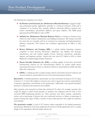 New Product Development Process Benchmarks And Performance Metrics ...