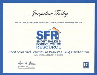 SFR Certification