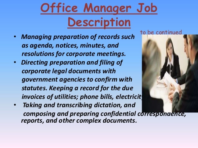 CEO PA Job Description
