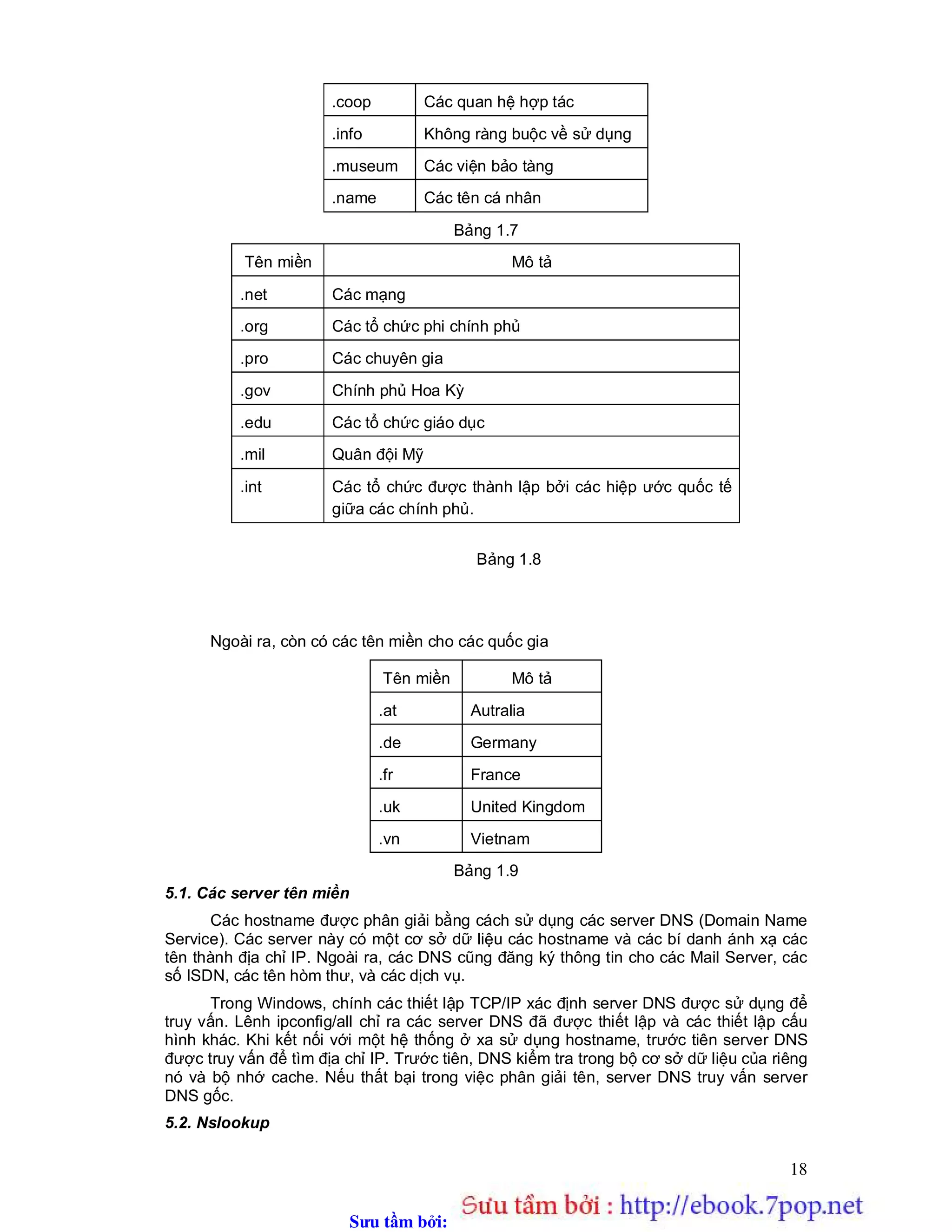 Sưu t m b i: www.daihoc.com.vn
123
Khi lập trình, ta cần quan tâm đến chế độ bị phong tỏa, vì nó có thể dẫn đến tình
huống một tiến trình nào đó sẽ rơi vào vòng lặp vô hạn của quá trình gửi hoặc nhận.
Trong chương 1 chúng ta đã biết hai giao thức TCP và UDP là các giao thức tầng
giao vận để truyền dữ liệu. Mỗi giao thức có những ưu và nhược điểm riêng. Chẳng hạn,
giao thức TCP có độ tin cậy truyền tin cao, nhưng tốc độ truyền tin bị hạn chế do phải có giai
đoạn thiết lập và giải phóng liên kết khi truyền tin, khi gói tin có lỗi hay bị thất lạc thì giao
thức TCP phải có trách nhiệm truyền lại,…Ngược lại, giao thức UDP có tốc độ truyền tin rất
nhanh vì nó chỉ có một cơ chế truyền tin rất đơn giản: không cần phải thiết lập và giải phóng
liên kết. Khi lập trình cho TCP ta sử dụng các socket luồng, còn đối với giao thức UDP ta
sẽ sử dụng lớp DatagramSocket và DatagramPacket.
Truyền tin hướng liên kết nghĩa là cần có giai đoạn thiết lập liên kết và giải phóng liên
kết trước khi truyền tin. Dữ liệu được truyền trên mạng Internet dưới dạng các gói (packet)
có kích thước hữu hạn được gọi là datagram. Mỗi datagram chứa một header và một
payload. Header chứa địa chỉ và cổng cần truyền gói tin đến, cũng như địa chỉ và cổng xuất
phát của gói tin, và các thông tin khác được sử dụng để đảm bảo độ tin cậy truyền tin,
payload chứa dữ liệu. Tuy nhiên do các datagram có chiều dài hữu hạn nên thường phải
phân chia dữ liệu thành nhiều gói và khôi phục lại dữ liệu ban đầu từ các gói ở nơi nhận.
Trong quá trình truyền tin có thể có thể có một hay nhiều gói bị mất hay bị hỏng và cần phải
truyền lại hoặc các gói tin đến không theo đúng trình tự. Để tránh những điều này, việc phân
chia dữ liệu thành các gói, tạo các header, phân tích header của các gói đến, quản lý danh
sách các gói đã nhận được và các gói chưa nhận được, ... rất nhiều công việc cần phải thực
hiện, và đòi hỏi rất nhiều phần mềm phức tạp.
Thật may mắn, ta không cần phải tự thực hiện công việc này. Socket là một cuộc cách
mạng của Berkeley UNIX. Chúng cho phép người lập trình xem một liên kết mạng như là
một luồng mà có thể đọc dữ liệu ra hay ghi dữ liệu vào từ luồng này.
Về mặt lịch sử Socket là một sự mở rộng của một trong những ý tưởng quan trọng
nhất của UNIX: tất cả các thao tác vào/ra giống như vào ra tệp tin đối với người lập trình,
cho dù ta đang làm việc với bàn phím, màn hình đồ họa, một file thông thường, hay một liên
kết mạng. Các Socket che dấu người lập trình khỏi các chi tiết mức thấp của mạng như môi
kiểu đường truyền, các kích thước gói, yêu cầu truyền lại gói, các địa chỉ mạng...
Một socket có thể thực hiện bảy thao tác cơ bản:
 Kết nối với một máy ở xa (ví dụ, chuẩn bị để gửi và nhận dữ liệu)
 Gửi dữ liệu
 Nhận dữ liệu
 Ngắt liên kêt
 Gán cổng
 Nghe dữ liệu đến
 Chấp nhận liên kết từ các máy ở xa trên cổng đã được gán
Lớp Socket của Java được sử dụng bởi cả client và server, có các phương thức
tương ứng với bốn thao tác đầu tiên. Ba thao tác cuối chỉ cần cho server để chờ các client
liên kết với chúng. Các thao tác này được cài đặt bởi lớp ServerSocket. Các socket cho
client thường được sử dụng theo mô hình sau:
 Một socket mới được tạo ra bằng cách sử dụng hàm Socket().
 Socket cố gắng liên kết với một host ở xa.
 Mỗi khi liên kết được thiết lập, các host ở xa nhận các luồng vào và luồng ra từ
socket, và sử dụng các luồng này để gửi dữ liệu cho nhau. Kiểu liên kết này được gọi
 